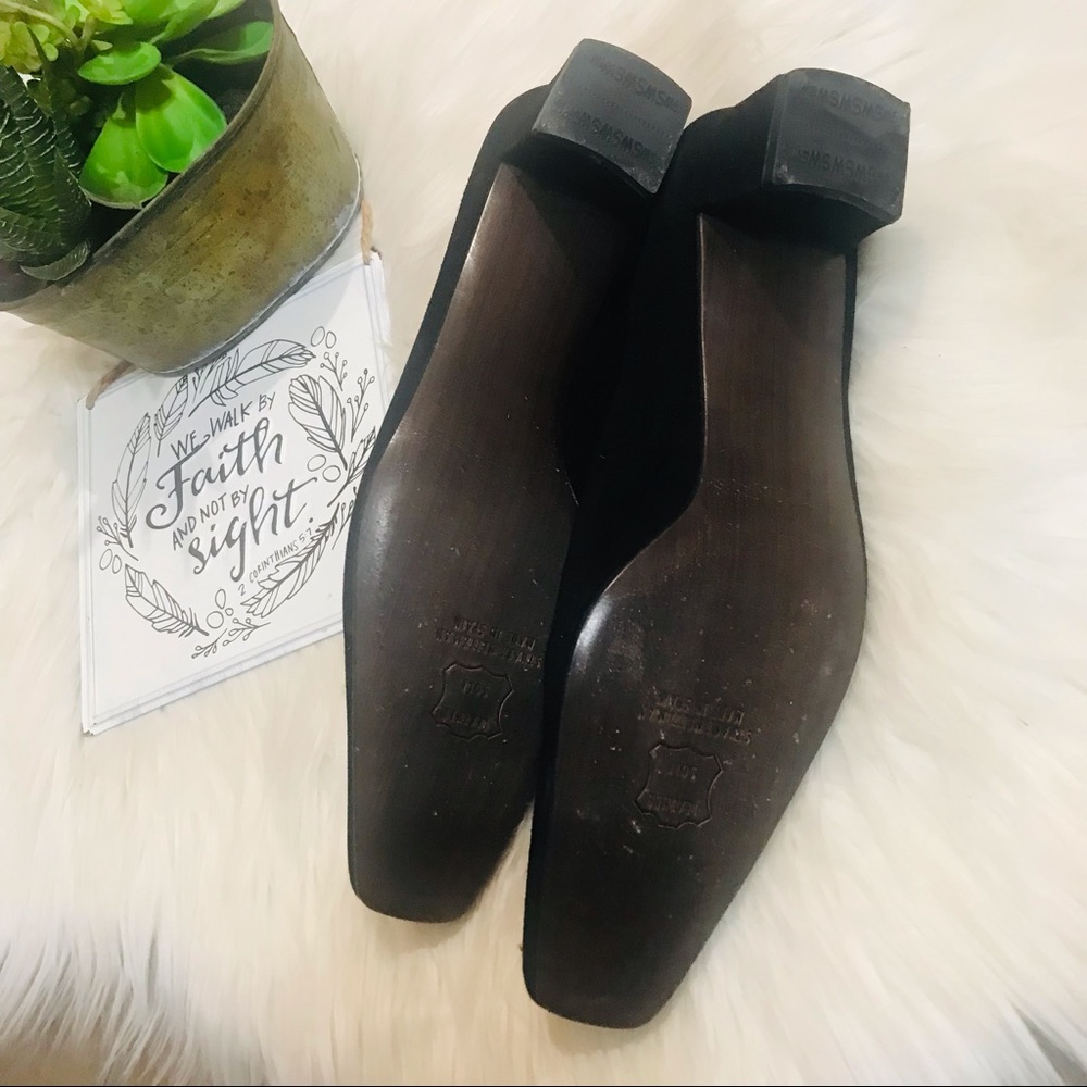 Stuart Weitzman Square Toe Suede Block Heels 7.5m - image 8